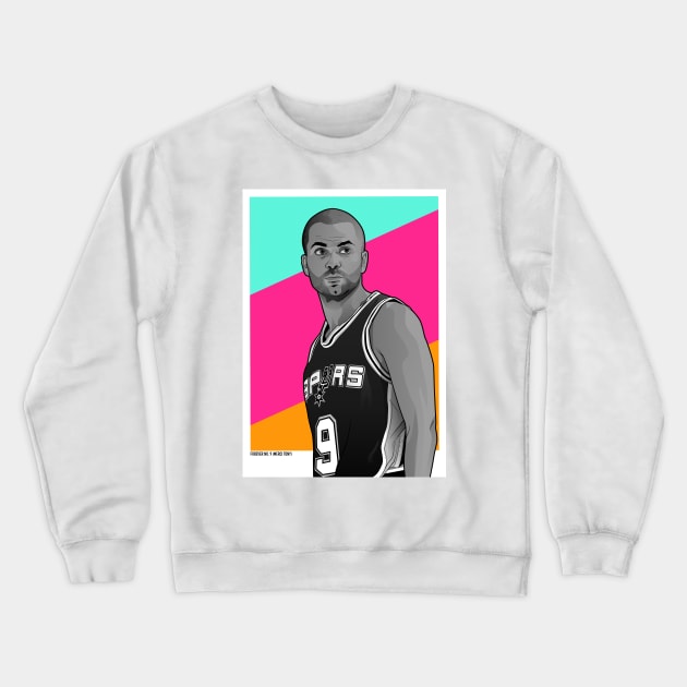 Tony Parker Crewneck Sweatshirt by dbl_drbbl